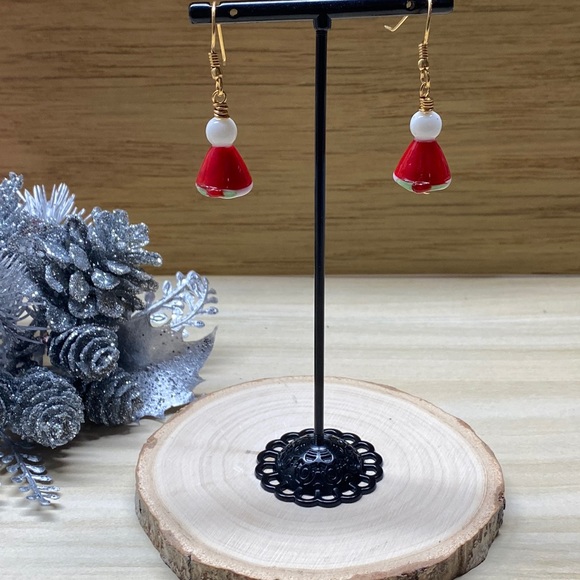Santa Hat Holiday Earrings - clearance - Picture 1 of 2